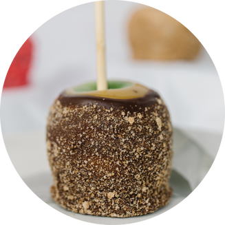 Picture of chocolate apple pie flavored caramel apple